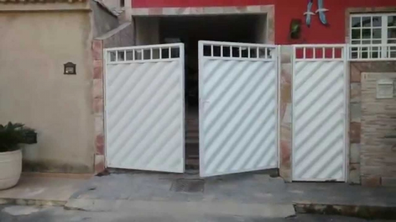 Orçamento de Portão Automático Duas Folhas Jd São João - Portão Automático Basculante Alumínio